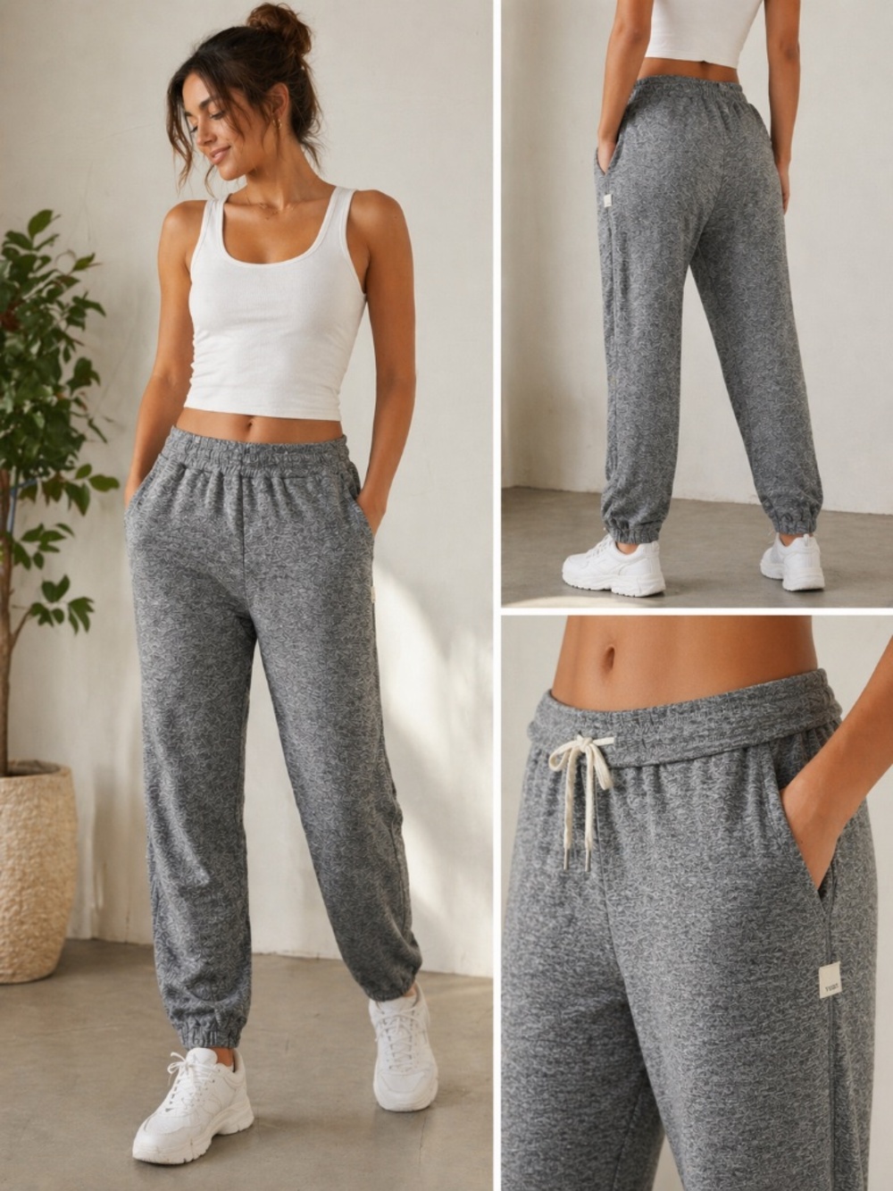 Vuori Boyfriend Sweatpants Heather Gray Athleisure Lounge Pants XS #VW457